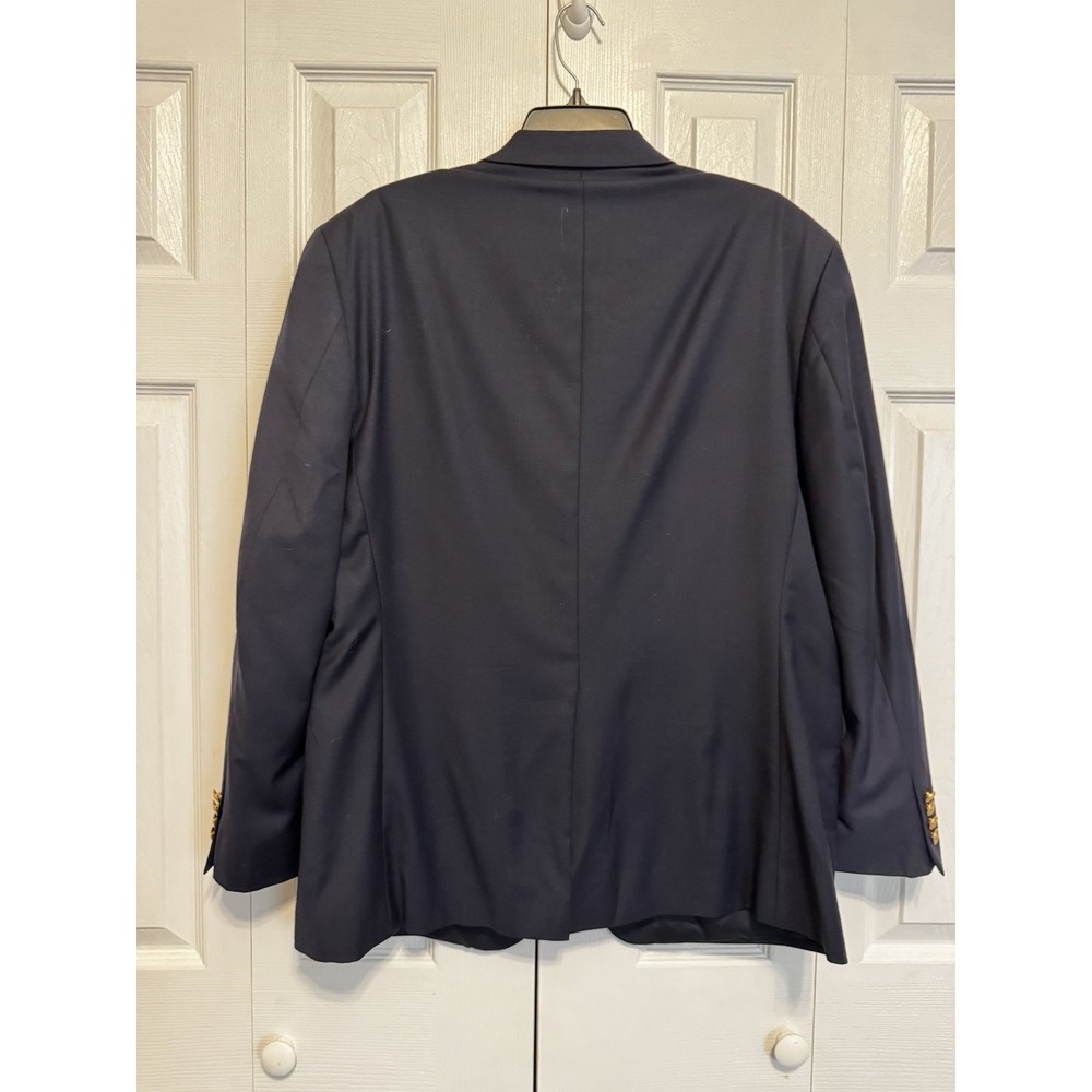 Ralph Lauren Jacket Blazer Mens 42S Wool Navy Gold 2 Button Sport Coat Classic - Picture 3 of 16